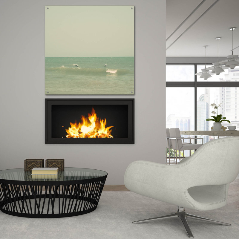 «Carolina Beach 3» par Alicia Ludwig, art mural en verre acrylique, H 36 po x l 36 po