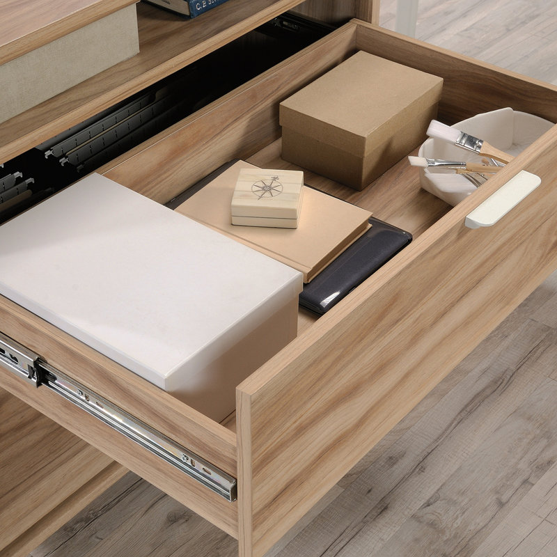 Bureau en L, finition brune