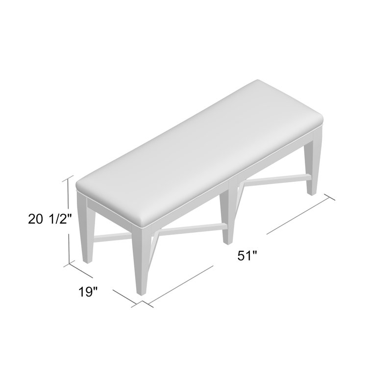 Malone Bench, 9953 Mink, Almond Buff