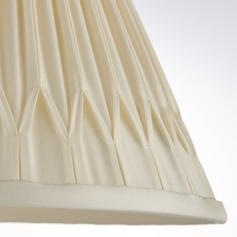 Ame 25.5cm Silk Empire Lamp Shade, Ivory