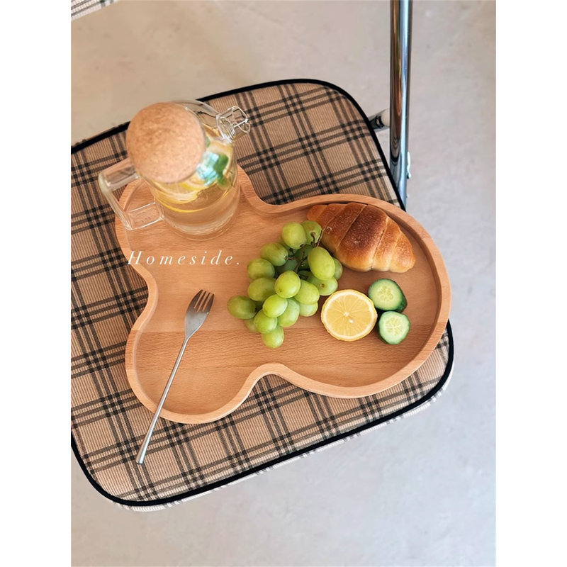 Plateau en bois massif Siaan, H 1,18 po x l 11,02 po x P 13,78 po
