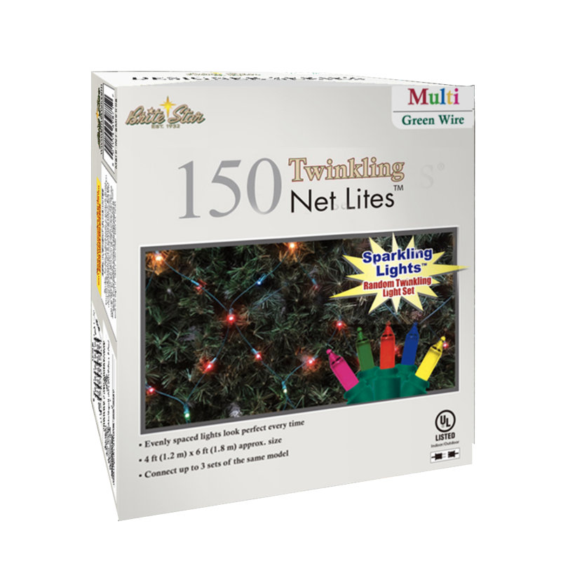150 Lt Twinkling Net Light, Multi-Color