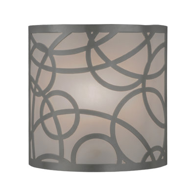 Fizz Deco Nickel Flush Mounted Sconce