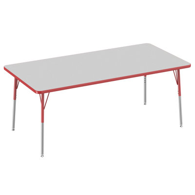Rectangle T-Mold Adjustable Height Activity Table