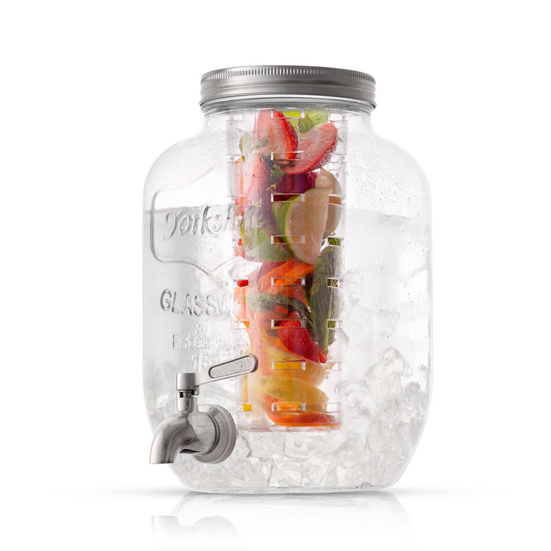 JoyJolt Beverage Dispenser with 2 Diffusers, 1 Gallon