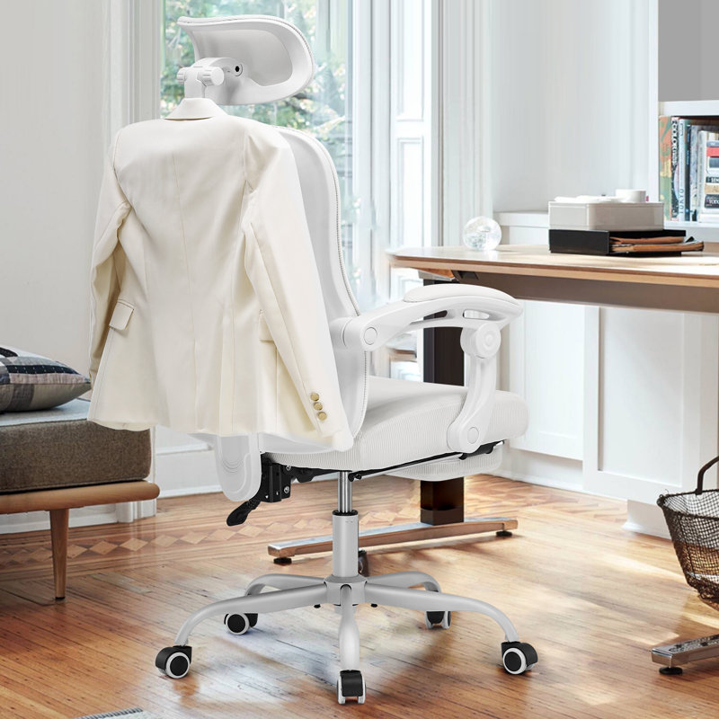 Hermann High Back Ergonomic Computer Chair 3D Adjustable Lumbar Support Comfy Breathable Reclining Mesh Hermann 3D Agjustable Headrest With Footrest Upgraded Linkage Armrest