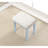 Blue Wood Vanity Table And Magnetic Stool With 3 Storage Drawers Adjustable Mirror Unbelievable-429415768