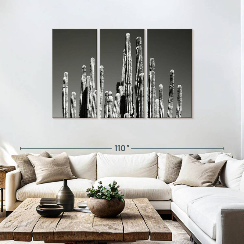 Harnek Black Arizona - Cactus Top II, 48" H x 74" W