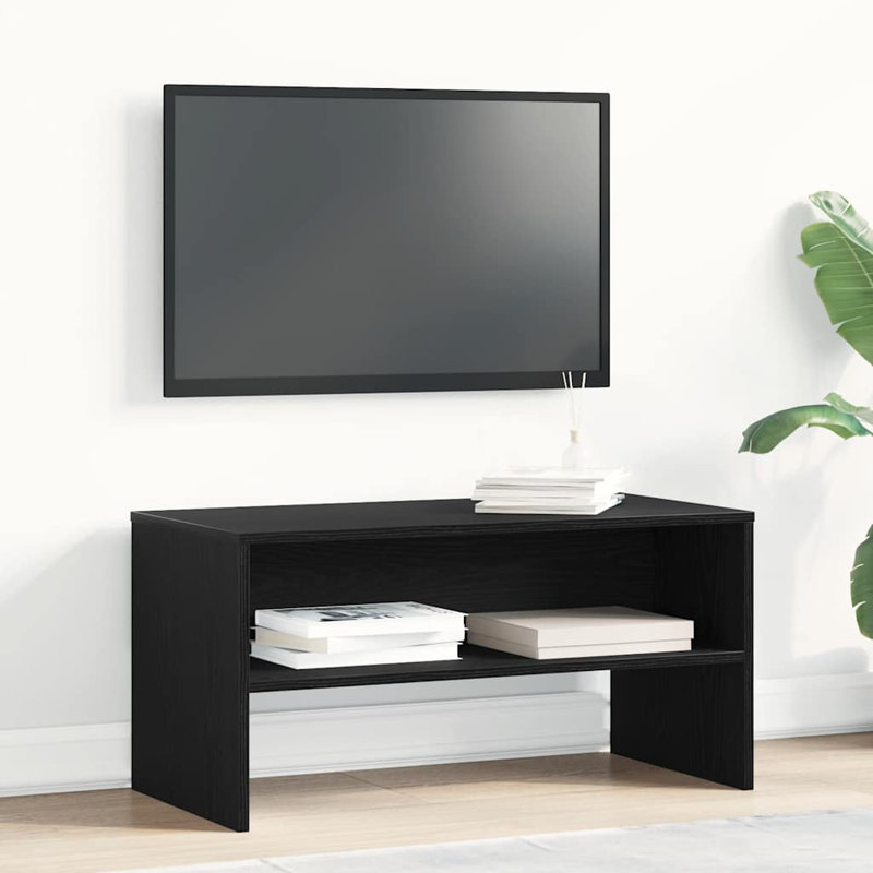Havard TV Stand, 40cm H x 80cm W x 40cm D, Black oak