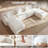 143" Sectional Couches For Living Room, Convertible U-Shape Boneless Couch With 2 Movable Ottomans, 4 Seater Cloud Couch, Deep Comfy Sleeper Sofa Bed Floor Couch, White-1123598488