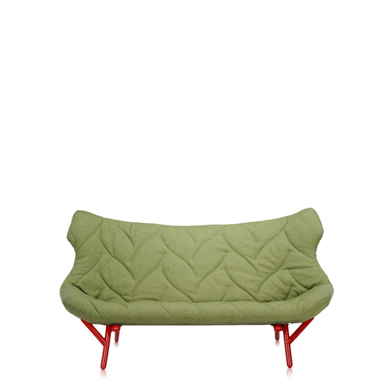 Foliage Loveseat, Red, Green Trevira™