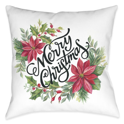 Coussin intérieur Christmas Poinsettias