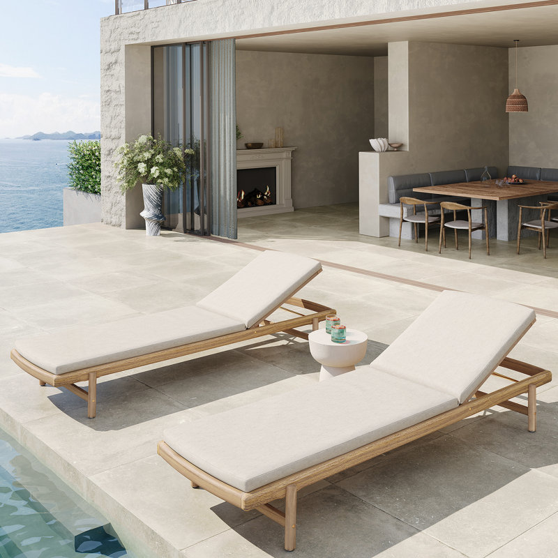 Chaise longue avec coussin Mallacia