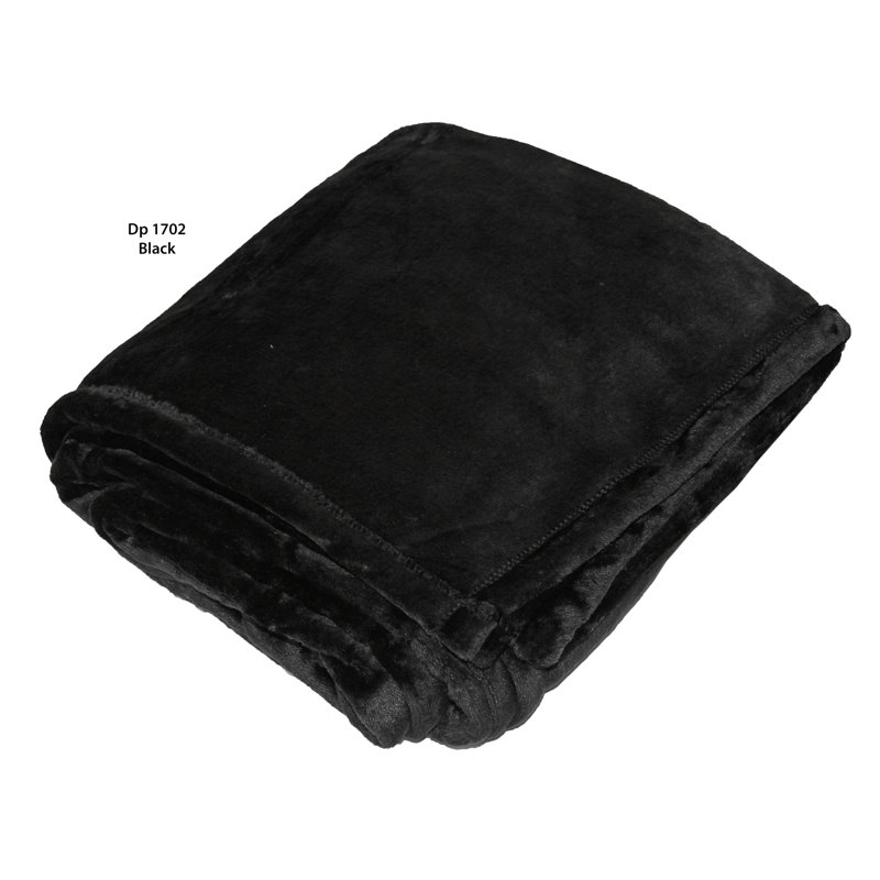 Knitted Throw Blanket, Black