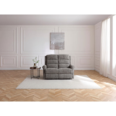 George 2 Seater Grey Chenille Recliner Sofa