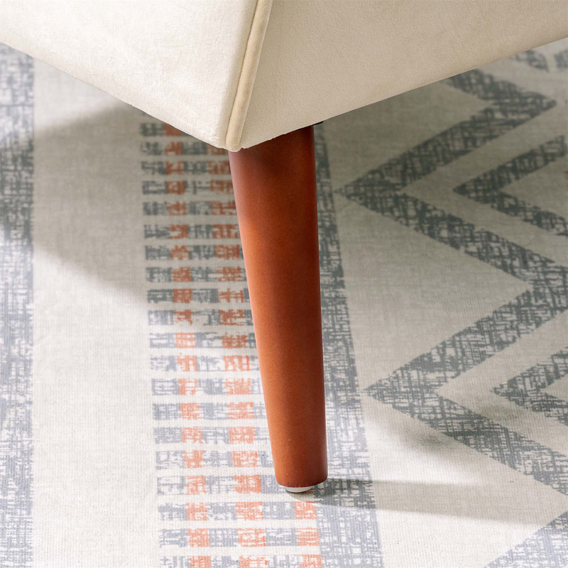 Méridienne Huel, 100 % polyester beige