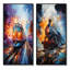 «Abstract Train Whirlwind», 2 pièces sur toile-1787697347-1787697359