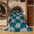 Machine Washable Checkered Green Area Rug-1569374998