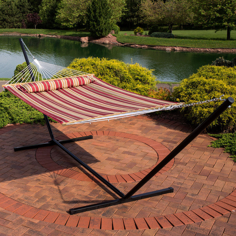Hamac matelassé pour 2 personnes avec support Mullin, Rocky Beach, H 48 po x L 180 po x l 55 po