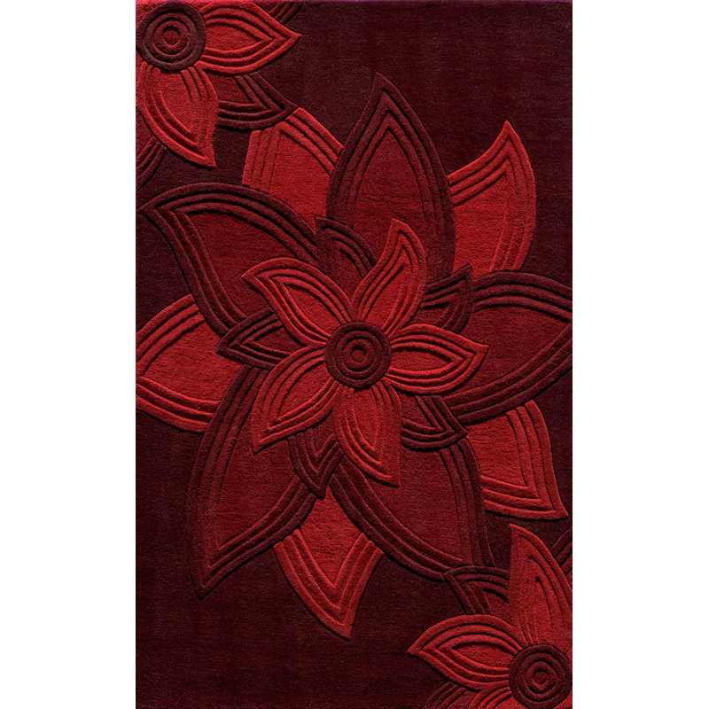 Cloninger Wool Floral Indoor Rug, Rectangle 3'6" x 5'6"
