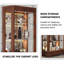 Armoire à vin murale en chêne massif 31,5 po Mid-Century Modern