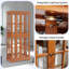 Vitrine à quatre niveaux avec porte vitrée