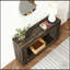 47” Farmhouse Console Table With Storage – Narrow Rustic Entryway Table With Open Shelf-2136000610