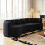 Canapé modulaire incurvé surdimensionné, 106,3 pouces, moderne, sans os, nuage, sans os, avec 6 coussins, canapé de luxe en chenille à quatre places en mousse à mémoire de forme profonde-120072969