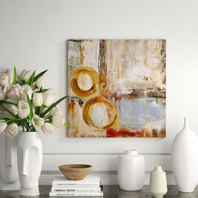 Butterscotch Rings Print, 40" H x 40" W, Image Brush Gel