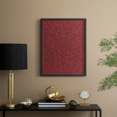 «Vintage Abstract Print LX», reproduction encadrée - bois massif