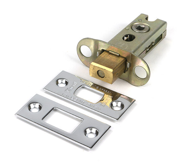 Aged Brass 2½" Heavy Duty Tubular Deadbolt, Polished Chrome