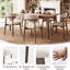 Chaise de salle à manger d'appoint en bois massif rembourrée (lot de 2)-133985233