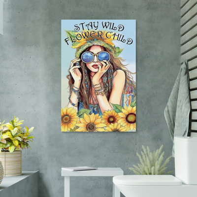 Stay Wild Flower Child - 1 Piece Rectangle Graphic " Stay Wild Flower Child "