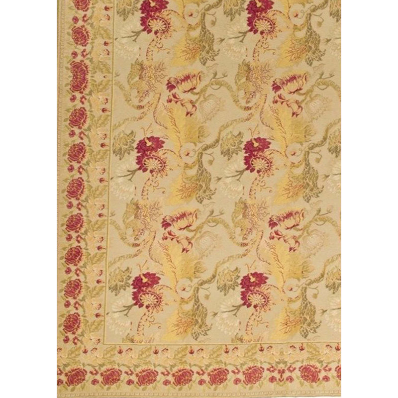 Wool Floral Area Rug, Rectangle 10'3" x 14'3"