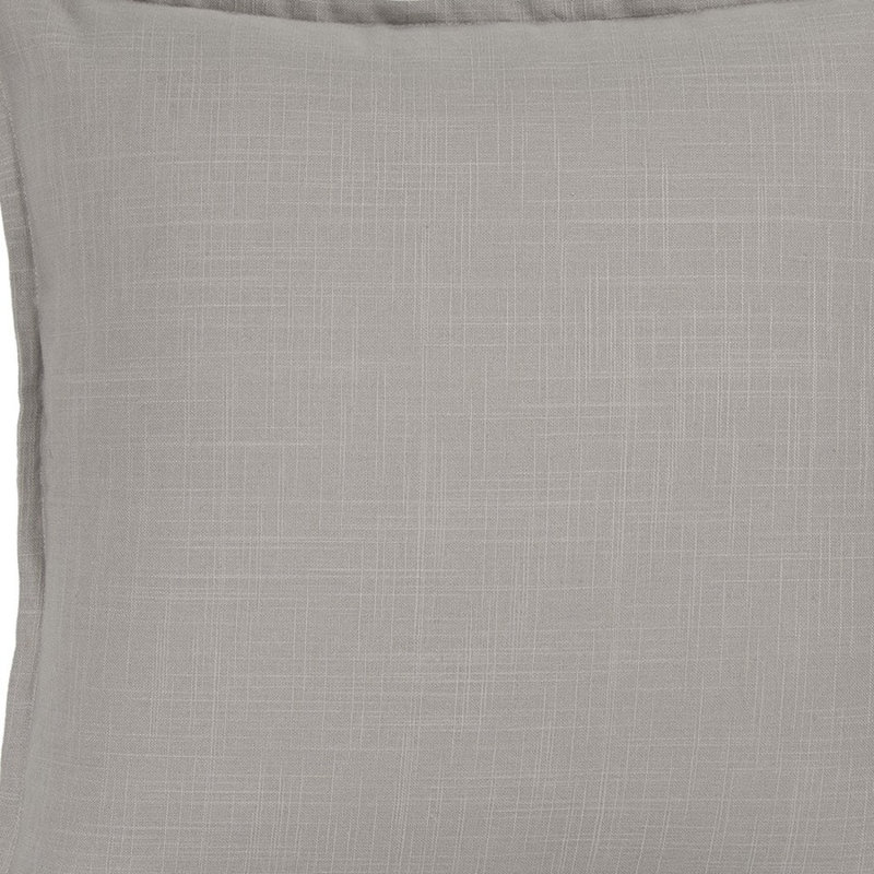 Coussin décoratif 20 po en coton rose vif, gris