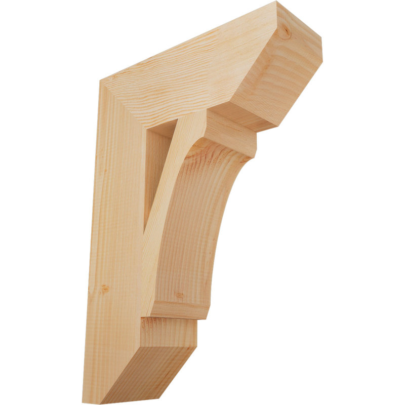 Support en bois / corbeau, Douglas (lisse), H 26 po x l 5,5 po x P 18 po