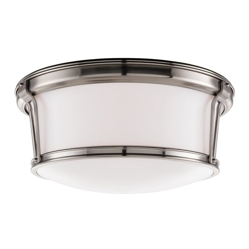 Plafonnier encastré Newport, Laiton vieilli, H 5,25 po x 13 po de diamètre