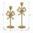 Markos 2-Piece Metal Bow Taper Candle Holder