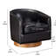 Chaise pivotante moderne en similicuir et bois stable pivotant à 360 degrés avec base solide-1444038966