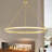 LED Dimmable Aluminum Circular Chandelier-541770870