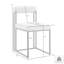 Chaise de salle à manger sans accoudoirs avec dossier bas et structure en métal Mirosava-439647146-439647151-417194181