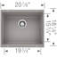 Precis SILGRANIT 21" L x 18" W Undermount Kitchen Sink-656192573