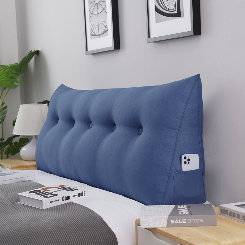 Coussin de tête de lit confortable, Grand lit, Bleu royal