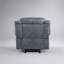 Fauteuil inclinable à bascule en velours gris bicolore, au mouvement fluide et au design élégant pour un confort optimal