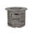 Outdoor 32" Round MgO Propane Fire Pit, Grey Top - 40,000 BTU
