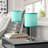 Amandev Simple Designs Mini Basic Table Lamp with Drum Fabric Shade-16393462