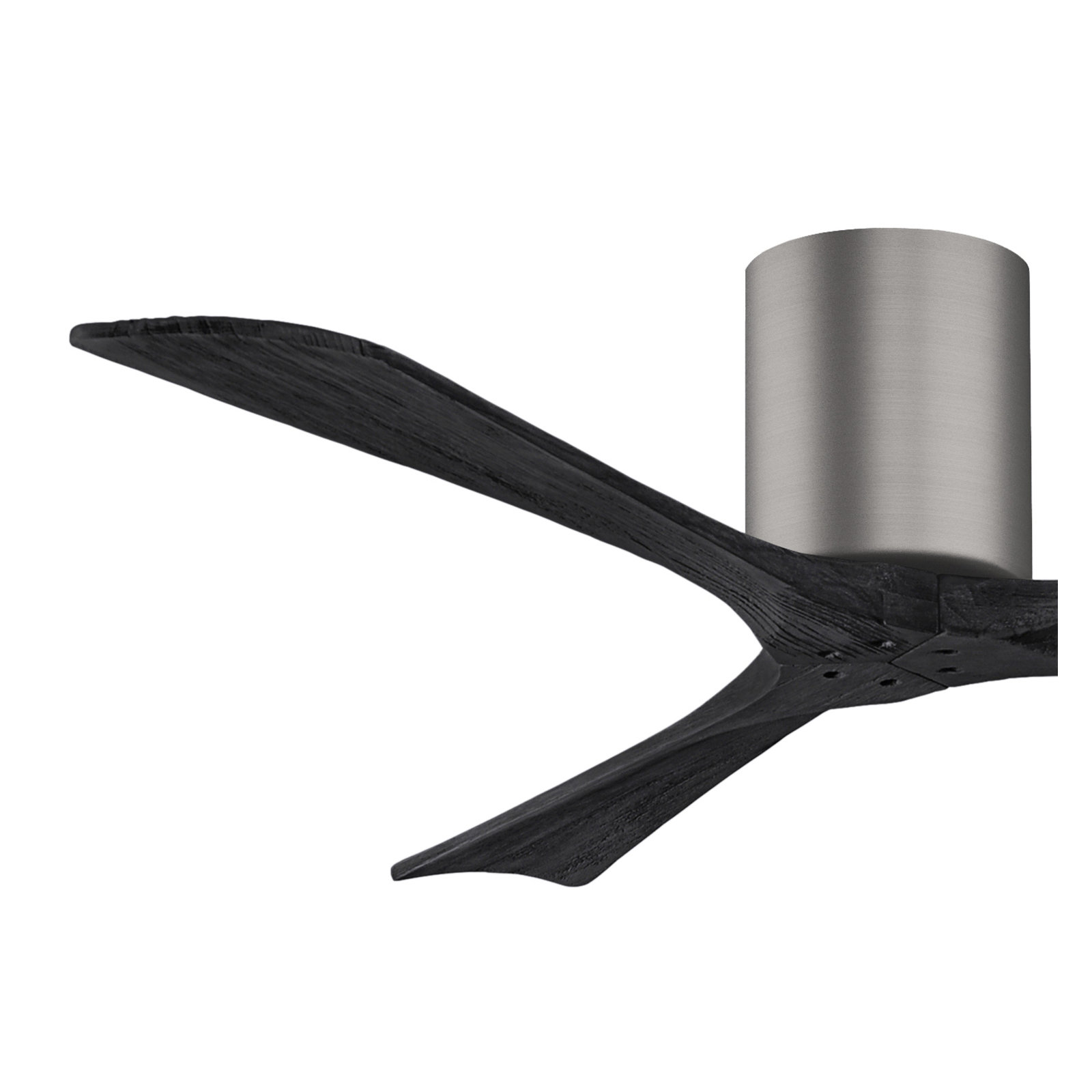 Olivier 3 Blade Ceiling Fan, Matte Black, Brushed Pewter, 52"