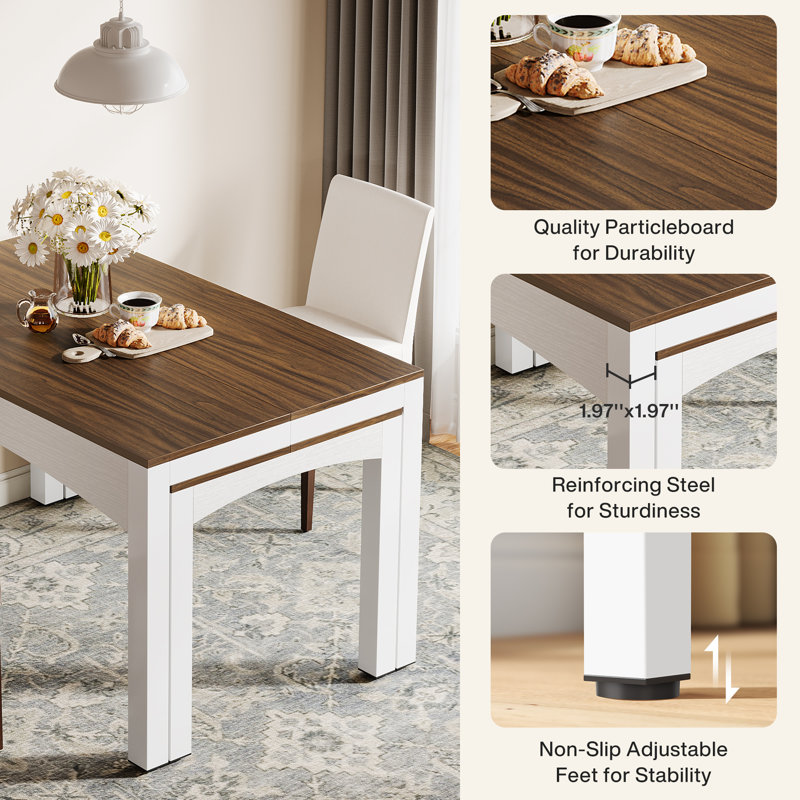 Table de salle à manger extensible 94,5 "Farmhouse