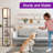 Jarold 63.7" Column Dimmable Floor Lamp with Shelves & Remote Control & USB Charging Station-261720373