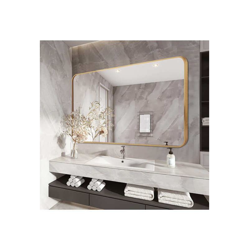 Malvia Metal Rectangle Wall Mirror